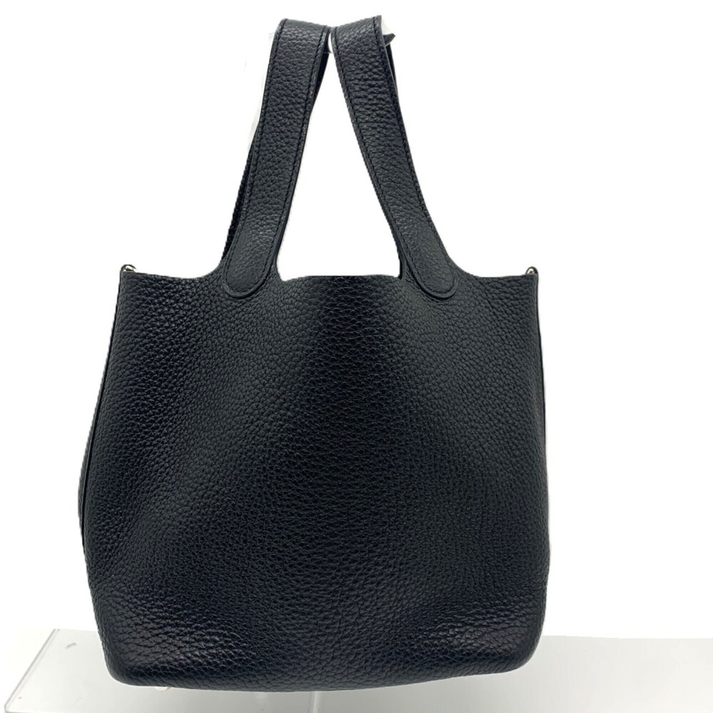 Hermes Picotin Lock PM □Q stamp Togo Noir Black Handbag HERMES